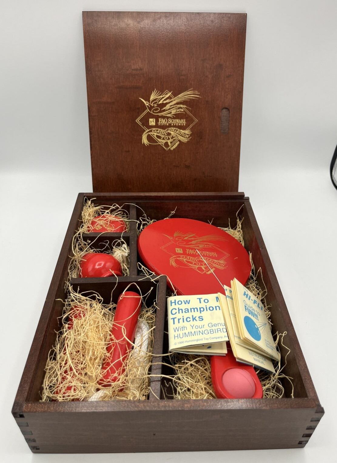 Hummingbird FAO Schwarz 5th Avenue New York Classic Wooden Toy Collection Red