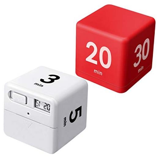 Weewooday 2 Pieces Cube Productivity Timer Flip Gravity Sensor Flip Countdown