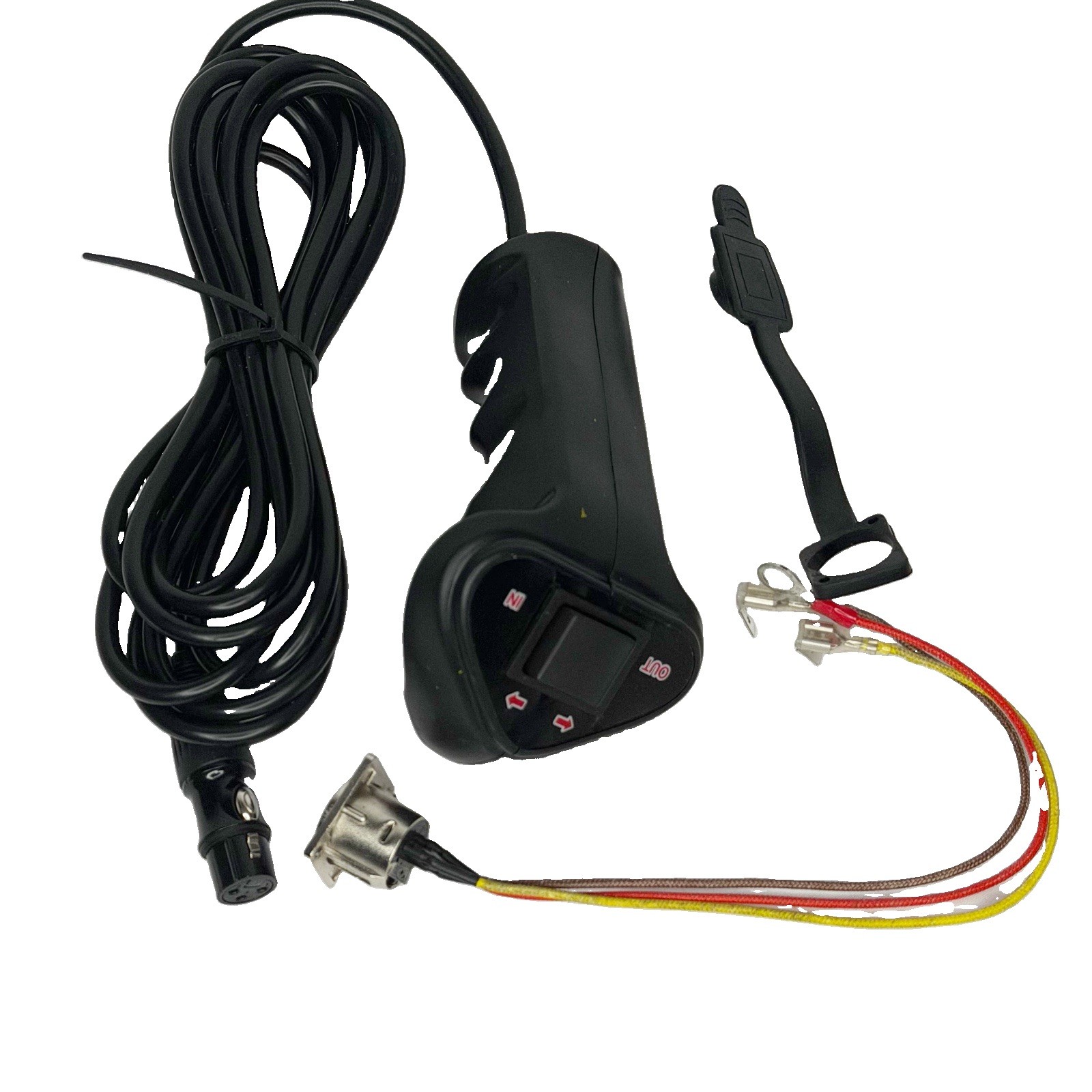 Electric Winch Handheld Remote Control Pendant IN/OUT Switch 4-Pin XLR Connector