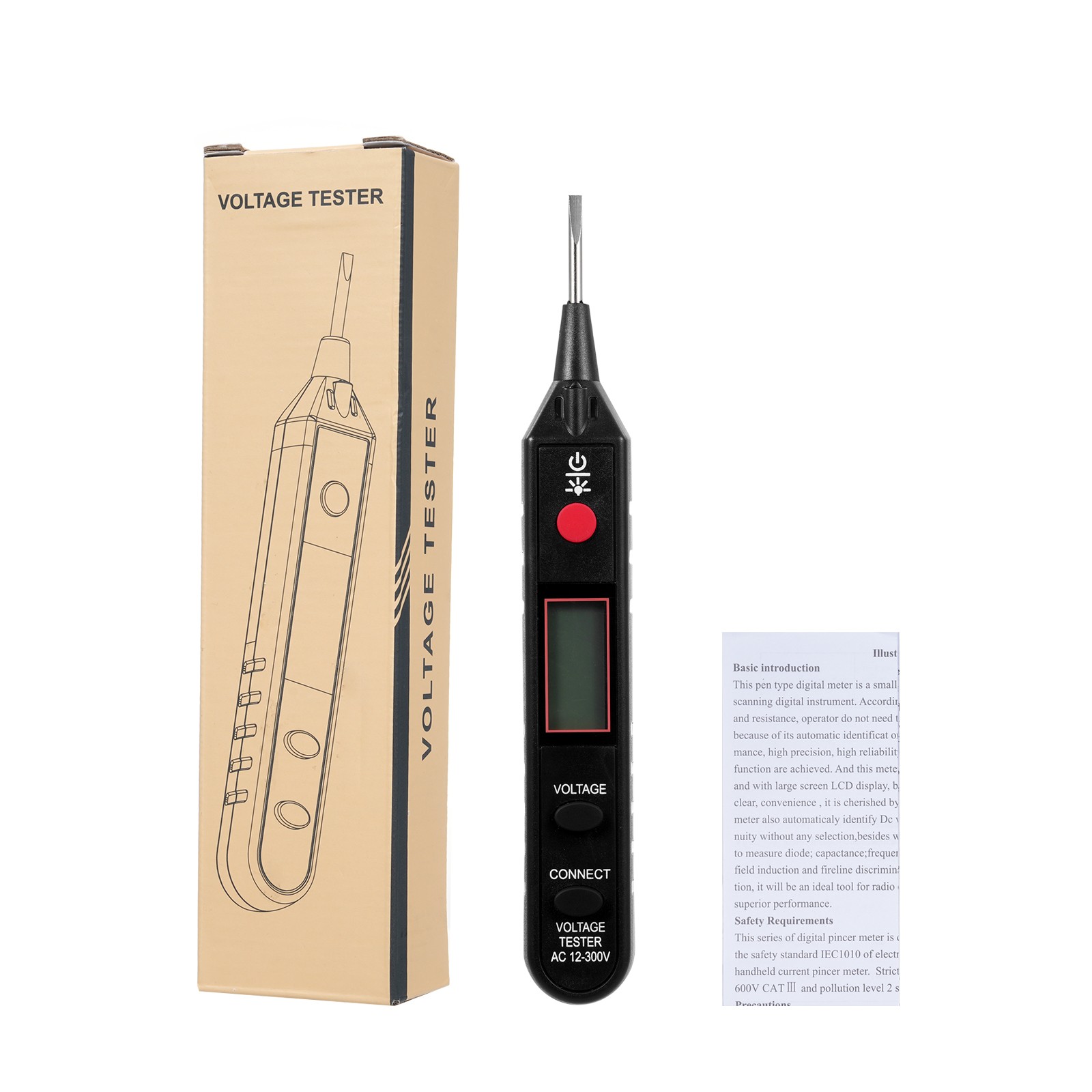 Voltage Tester Non-Contact Voltage Tester Range AC 12~300V Neutral And DGDX
