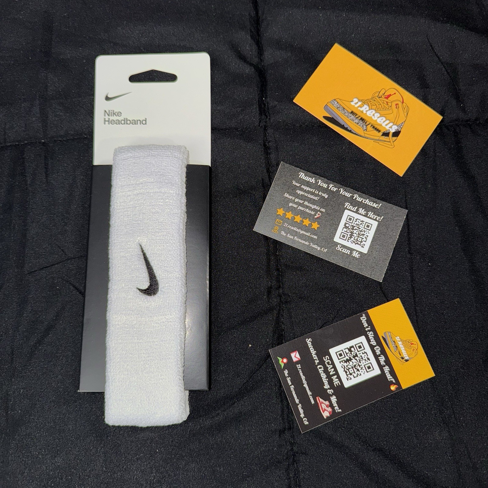 Nike Swoosh Headband Adult OSFM Unisex White New! FREE SHIP!