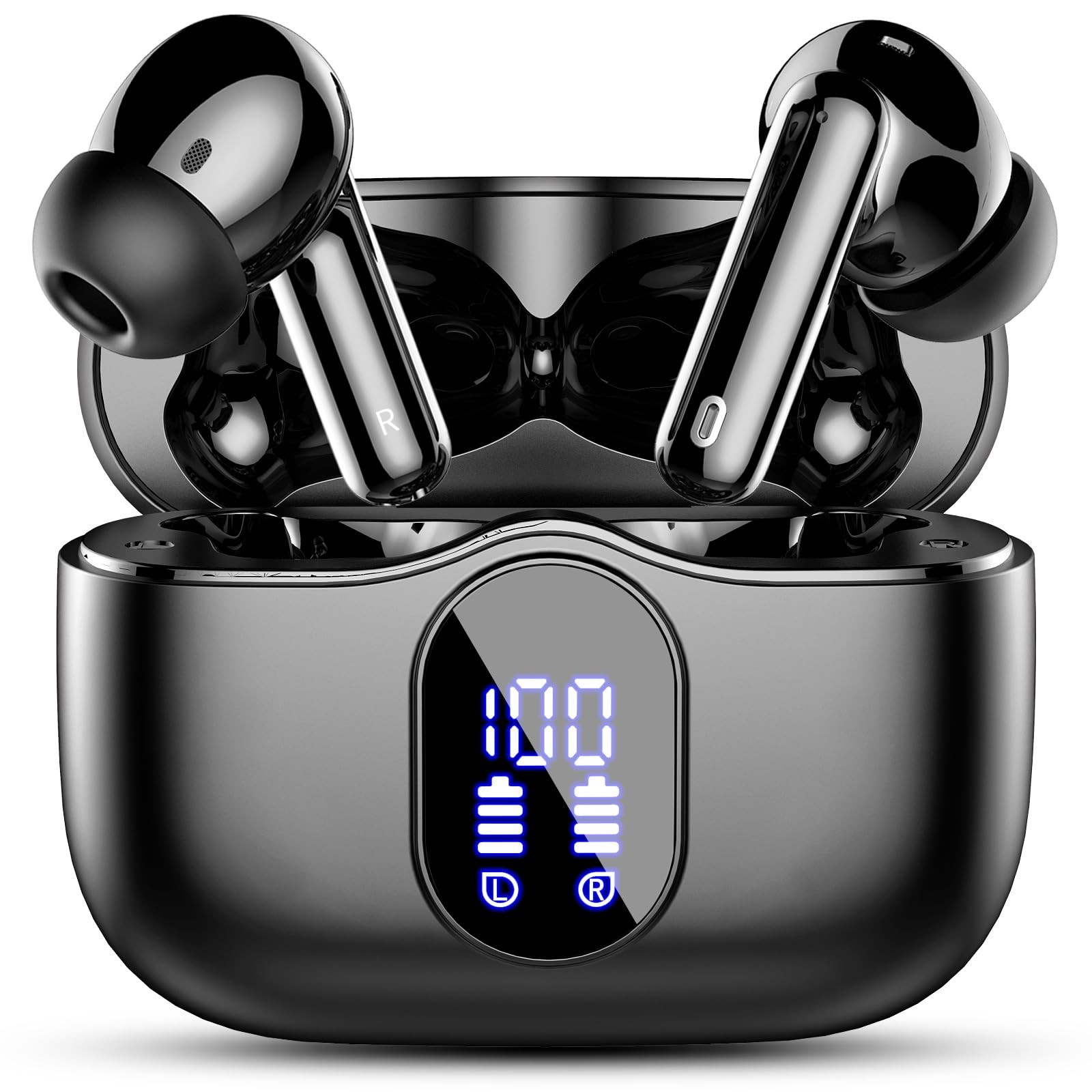 Wireless Earbuds, Bluetooth 5.4 Headphones Bass Stereo, Ear Buds with Noise C...