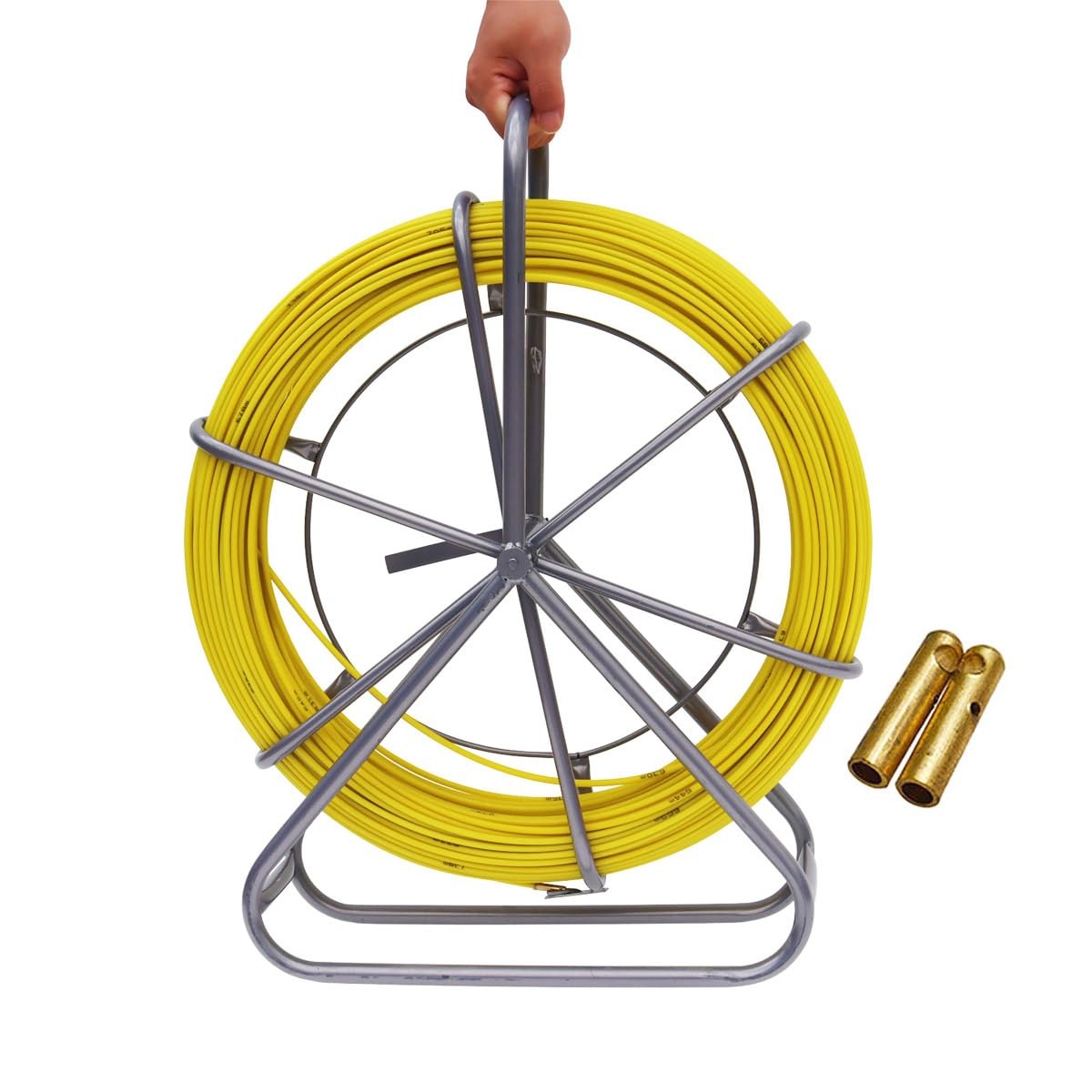 INTSUPERMAI 425Ft Fish Tape Fiberglass Wire Cable Running Rod Duct Rodder Fishta