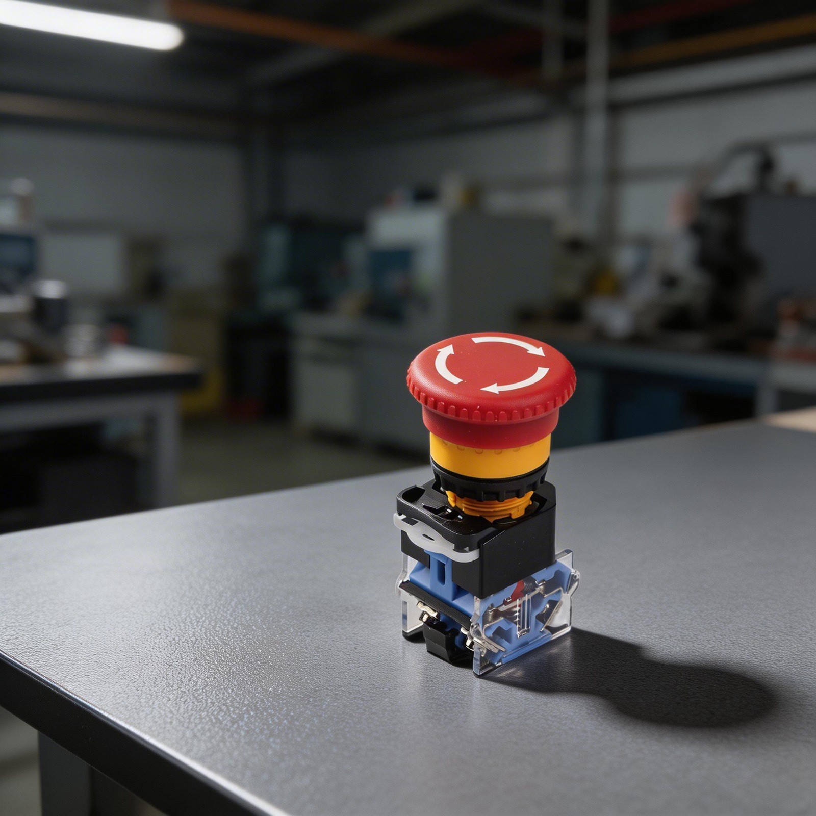 Push Button Switch with Mushroom Head 660V Maximum Voltage 22mm Diameter