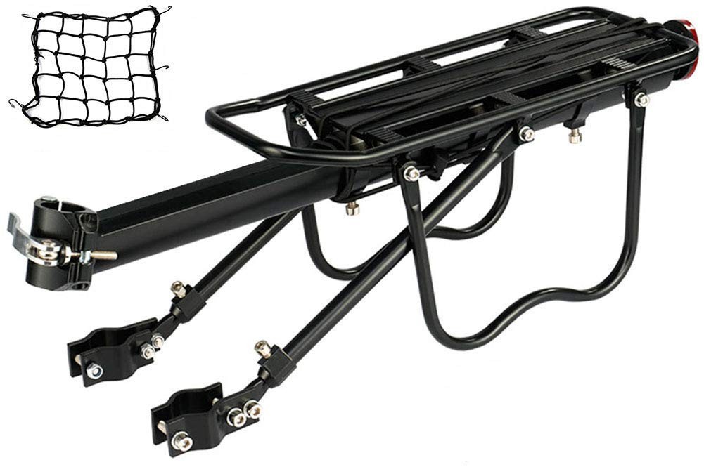 Rear Bike Rack Bicycle Cargo Rack Quick Release Adjustable Alloy Bicycle Carr...