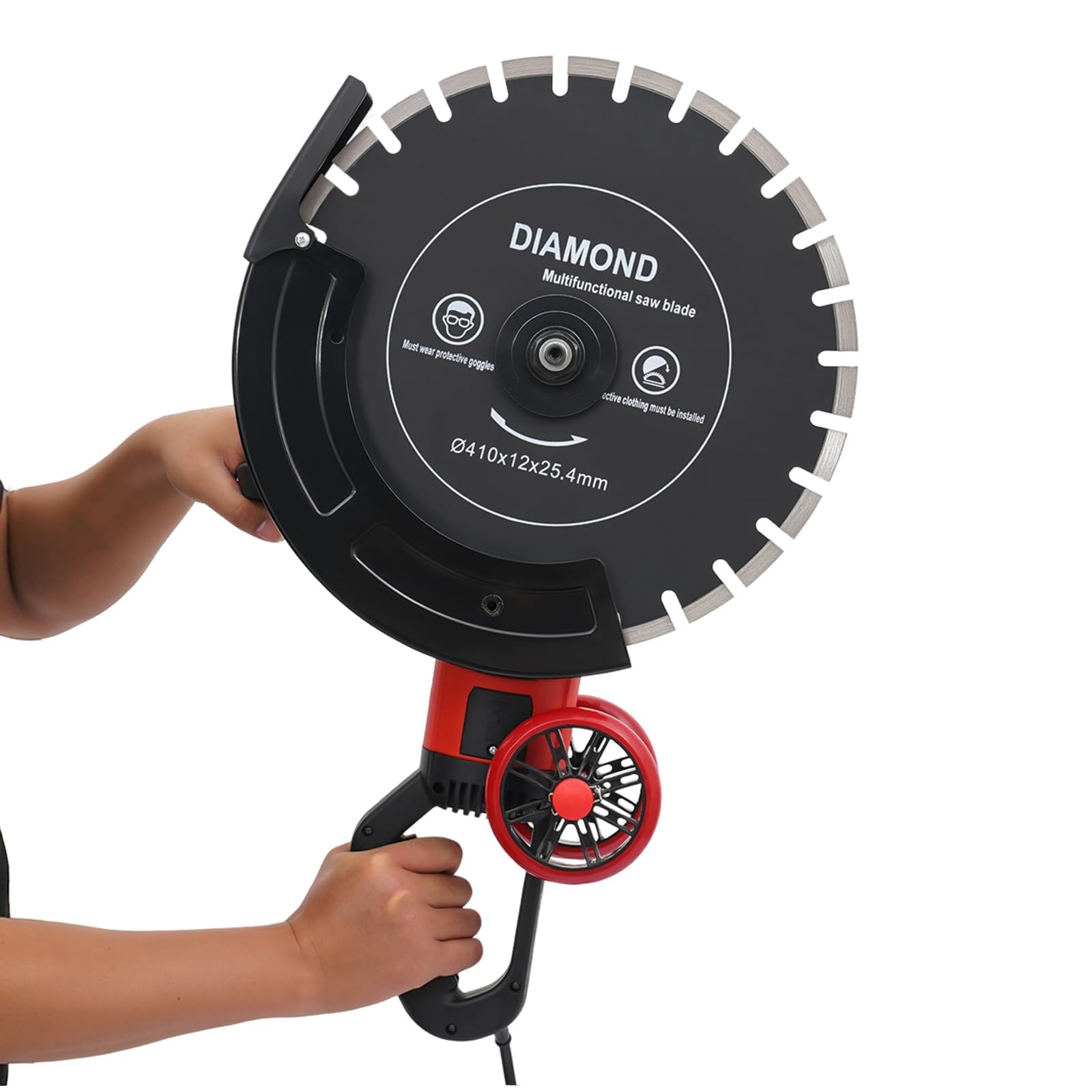 16" Electric Concrete Saw, 4000W 3000rpm Wet/Dry Circular Saw with Water Pump...