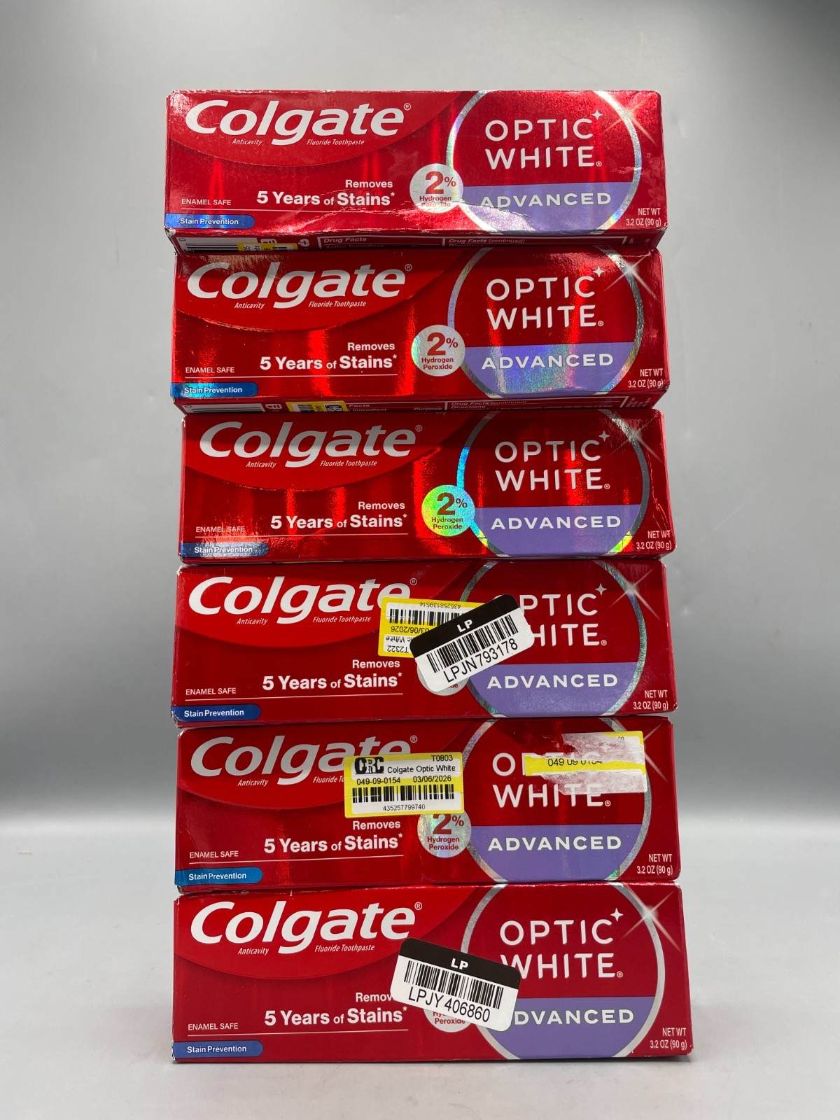 (6x) Colgate Optic White Advanced Toothpaste - Icy Fresh - 3.2oz - 09/27