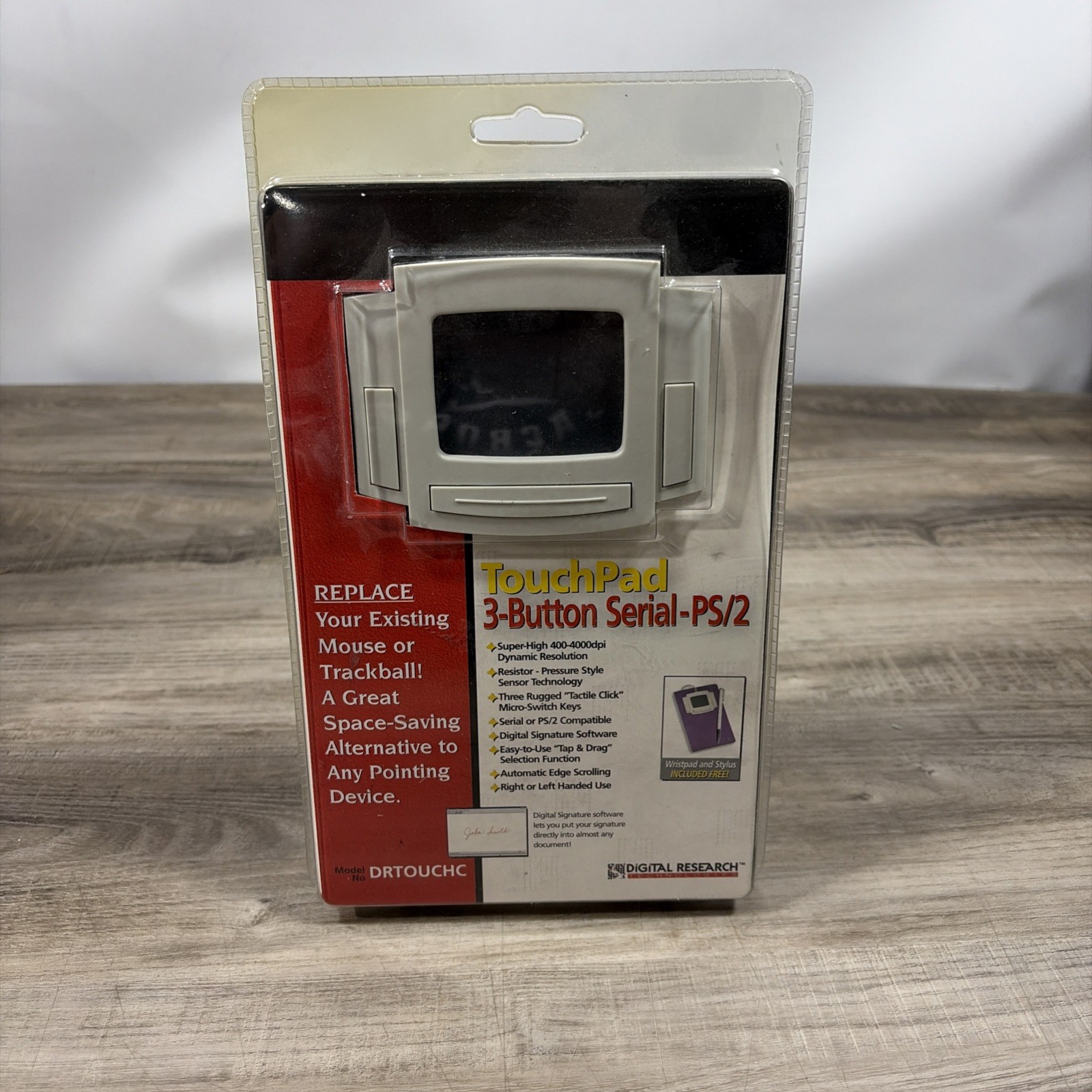 Vintage Rare Digital Research Technology DRTOUCHC touchpad 3-button Serial-PS/2