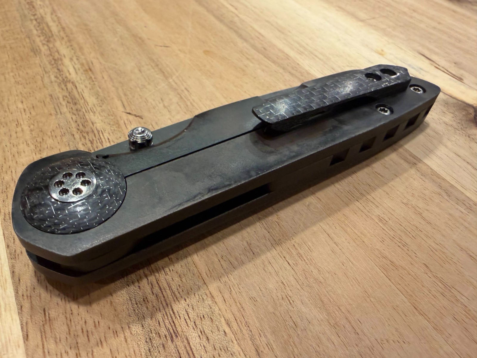 Dustin Driver Defense Nemesis Titanium Framelock Knife 3" 1095 Blade - Custom