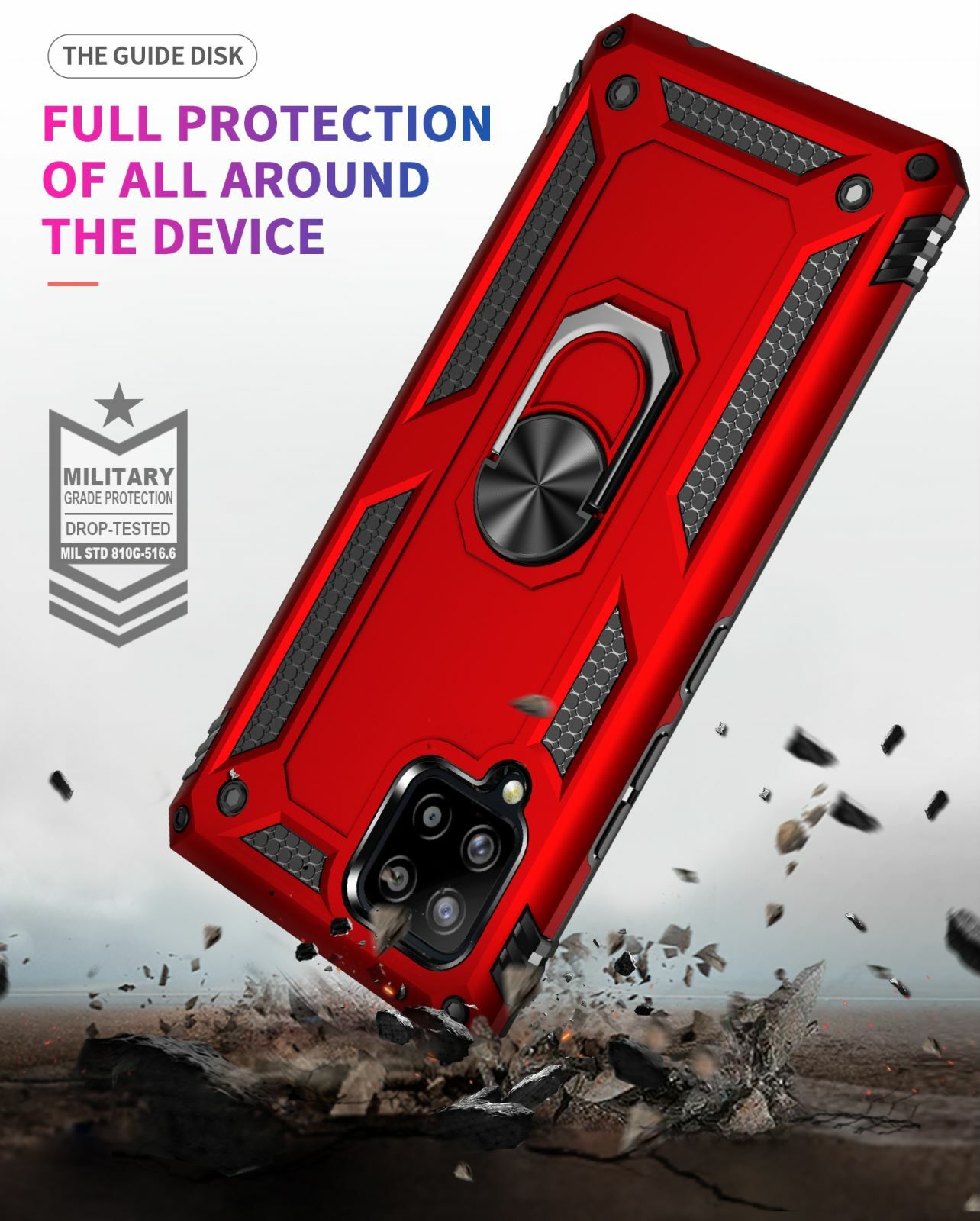 For Samsung Galaxy A42 5G Rugged Phone Case Shockproof Cover + Screen Protector