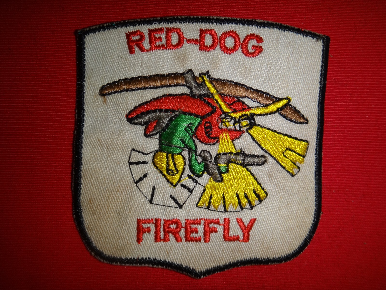 Vietnam War Patch US 11th CAB Gunship Company RED DOG FIREFLY