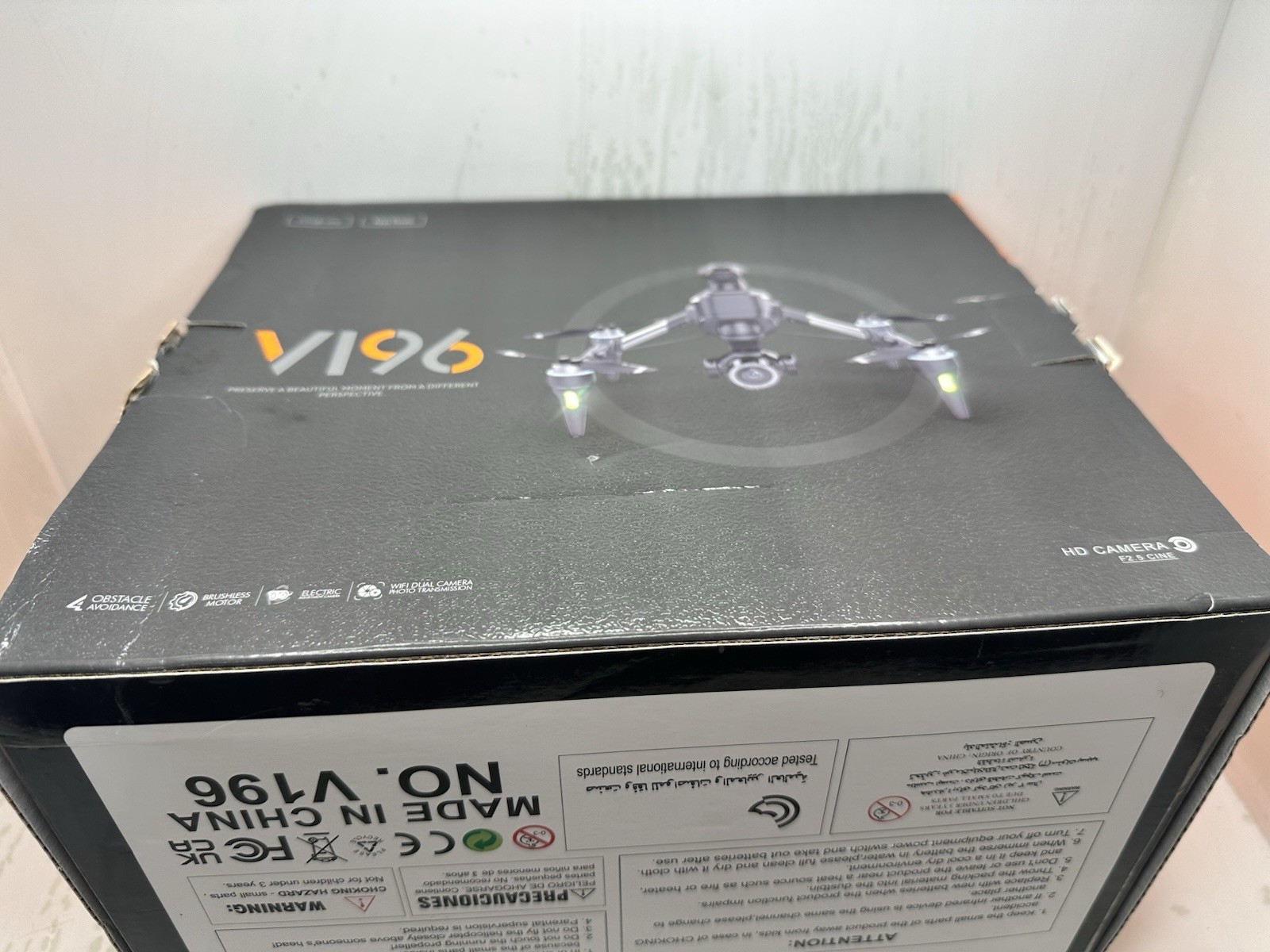 V196GPS Drone Dual Camera FPV RC Quadcopter Foldable Four Way Obstacle