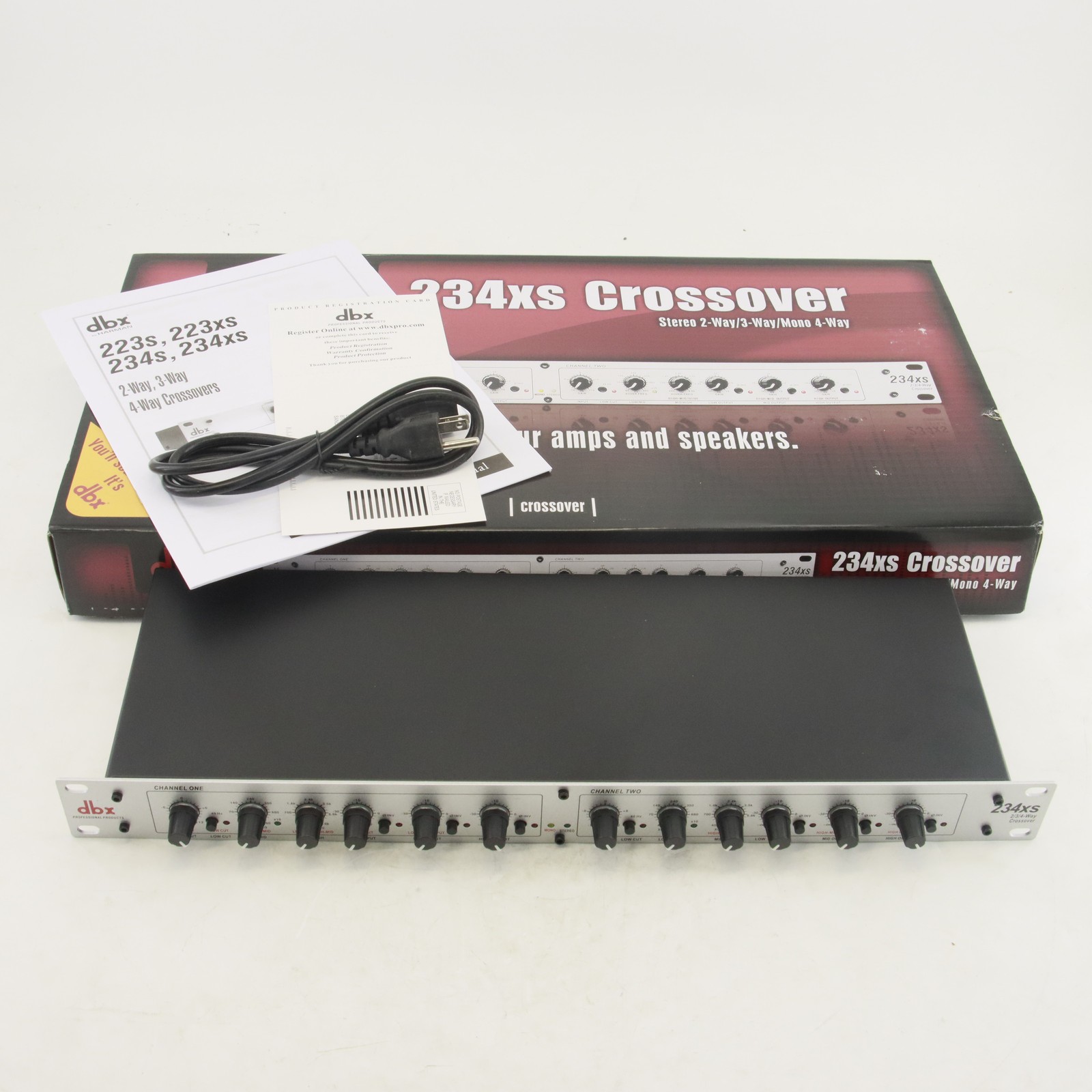 DBX 234XS 2-/3-Way Crossover Stereo Electronic 4-Way Mono Audio Device Crossover