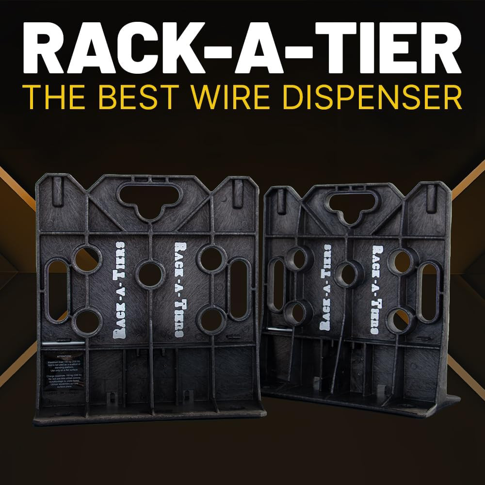 Rack-A-Tiers Wire Dispenser - Electrician'S Wire Spool Rack, Multi-Purpose Cable