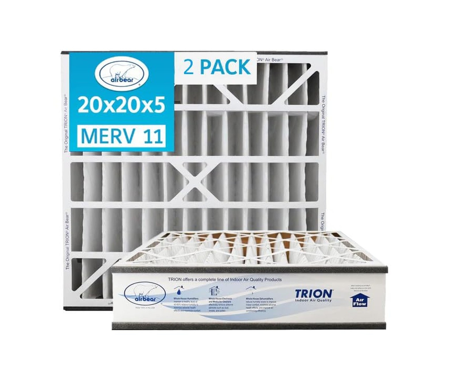 Trion Air Bear Filter 259112-103 MERV 11 (20x20x5") 2-pack