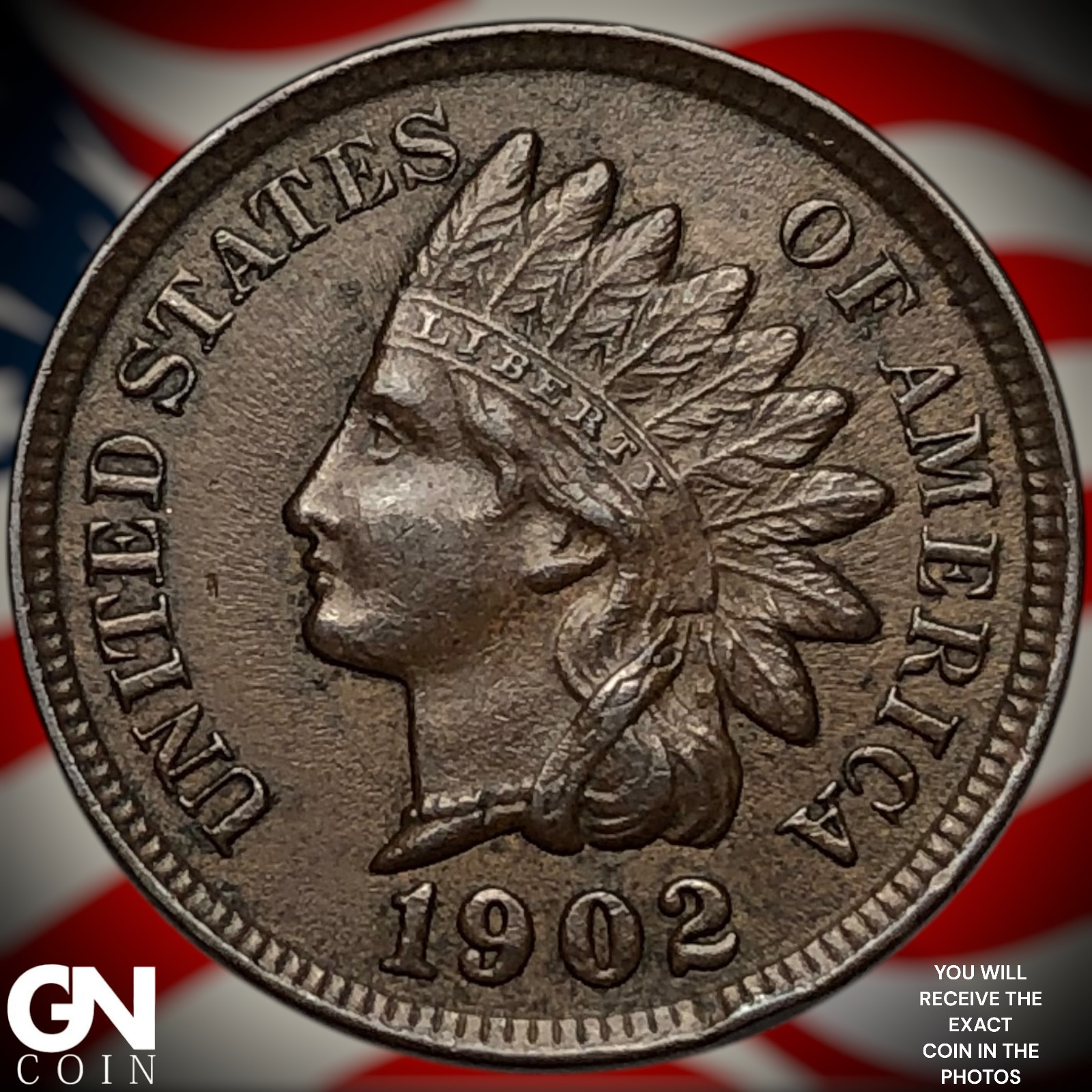 1902 Indian Head Cent Penny Z1814
