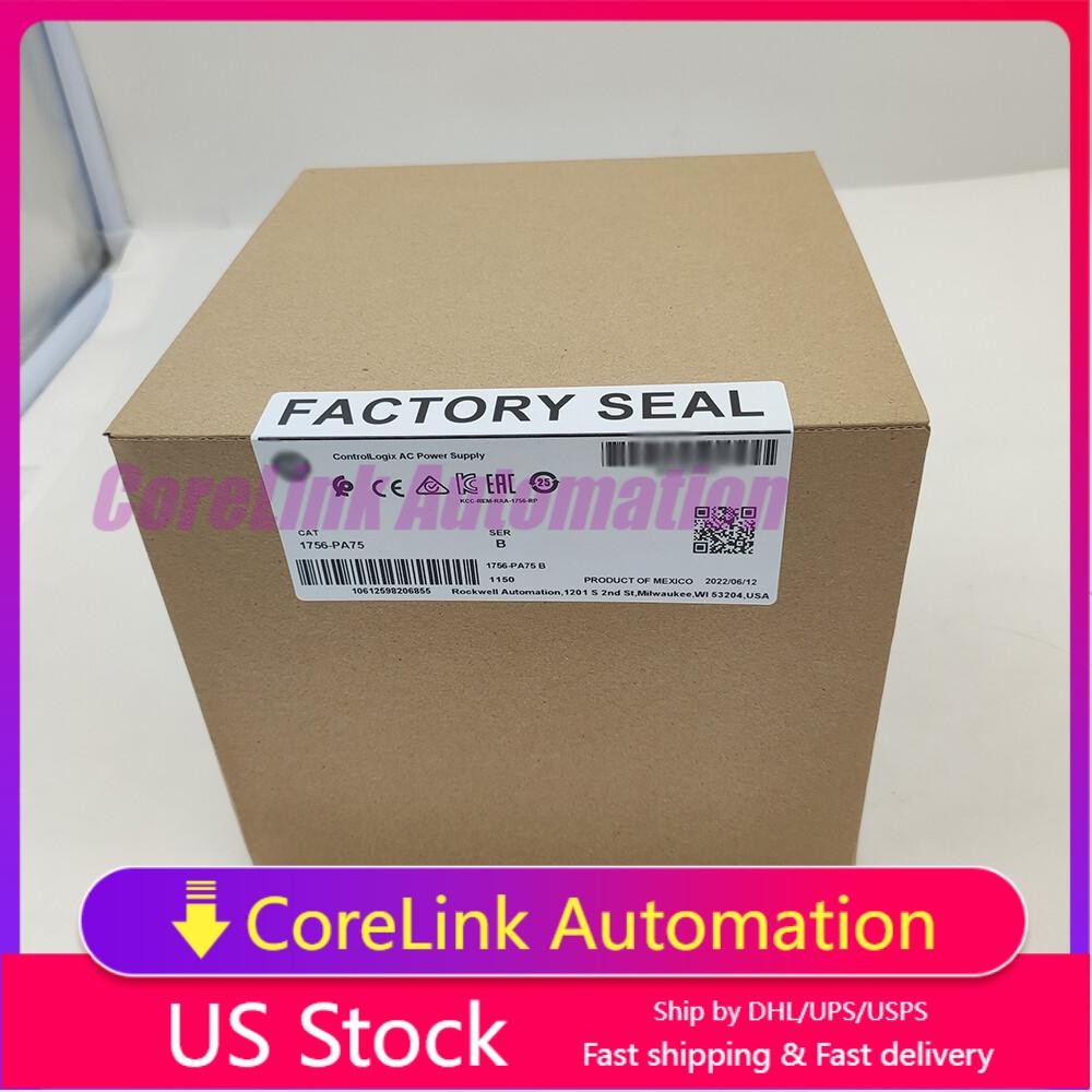 New AB Allen Bradley 1756-PA75 SER B PLC ControlLogix AC Power Supply 1756PA75