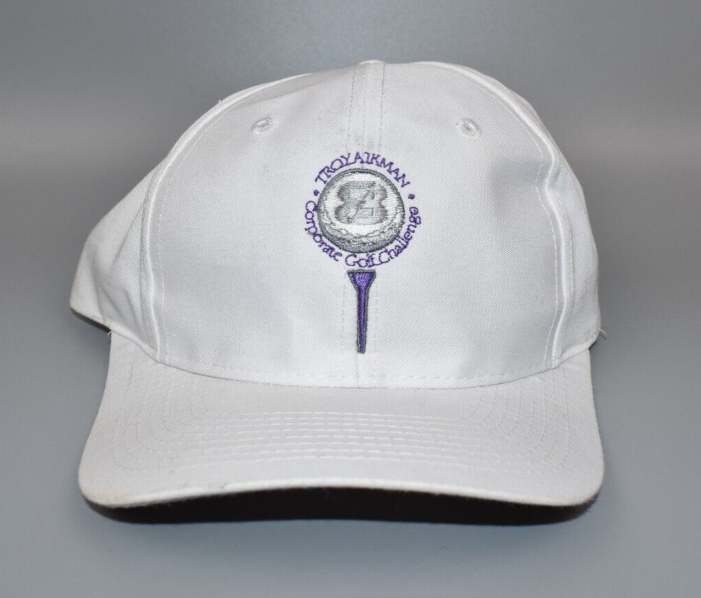 Vintage Troy Aikman Cooperate Golf Challenge Logo Athletic Snapback Cap Hat