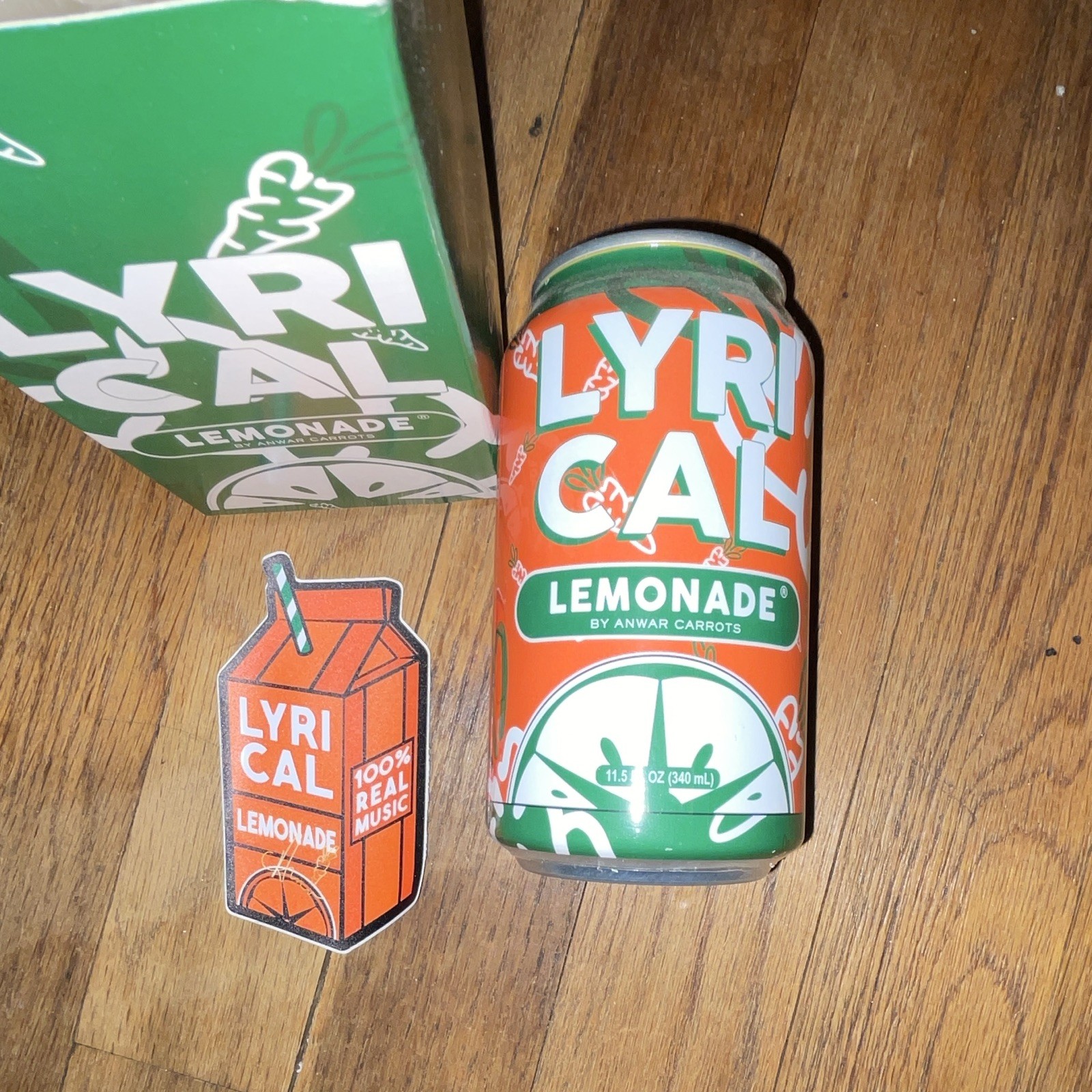 Lyrical Lemonade x Anwar Carrots Soda Can with Box and Sticker