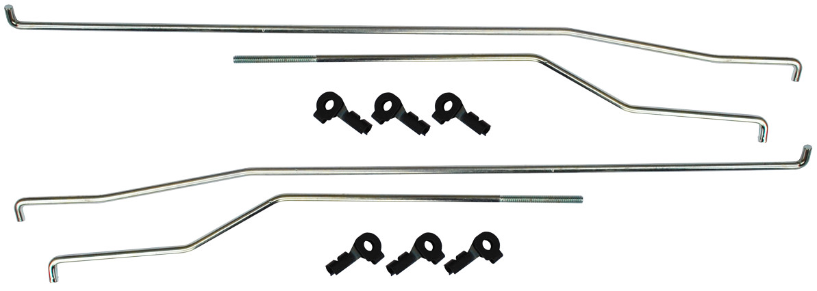 67-72 Chevy/GMC C10 Truck LH & RH Door Latch Handle Relay & Lock Rod Set w/Clips