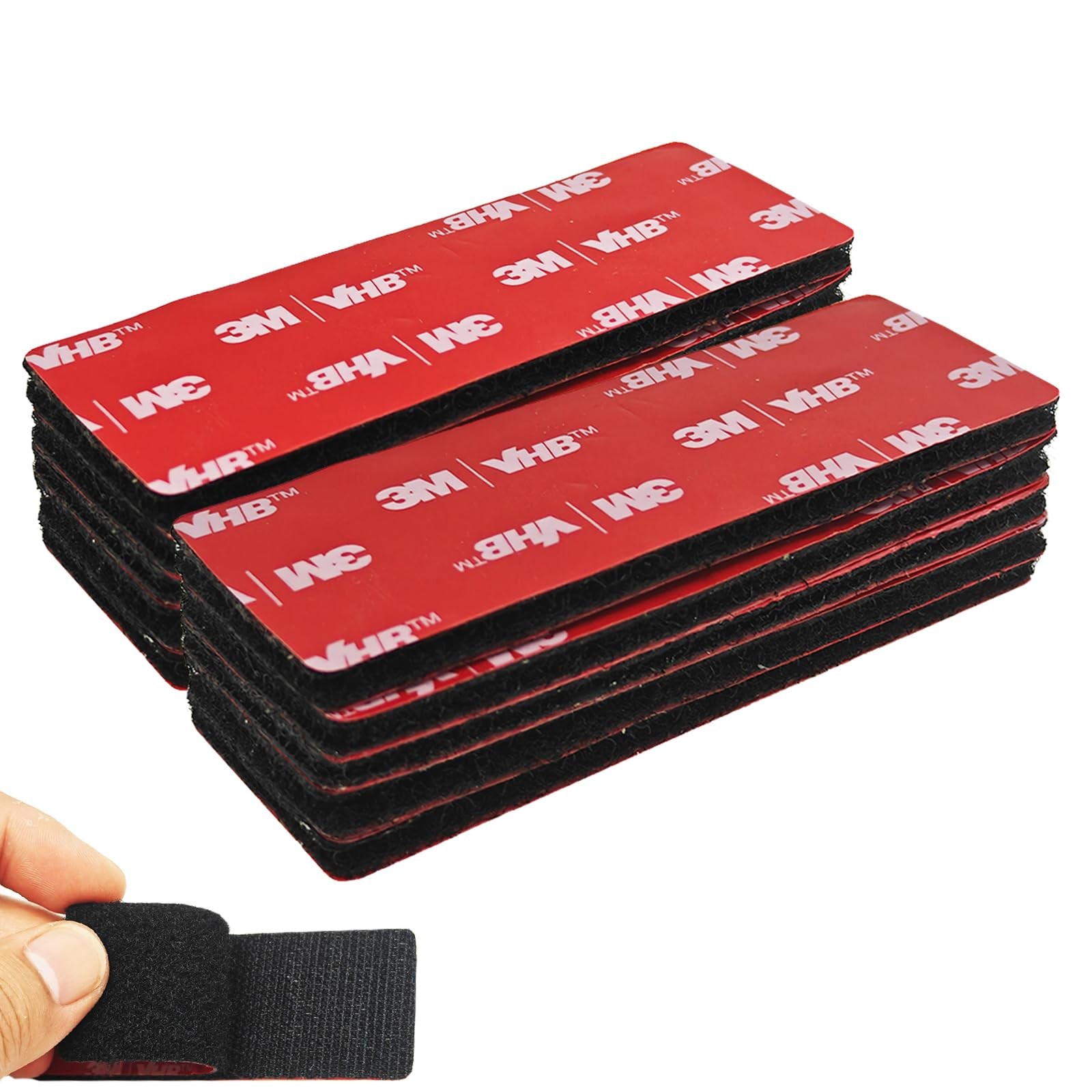 10 Sets HeavyDuty Adhesive Hook and Loop Strips, 1.2" x 3.2" Heat Resistant W...