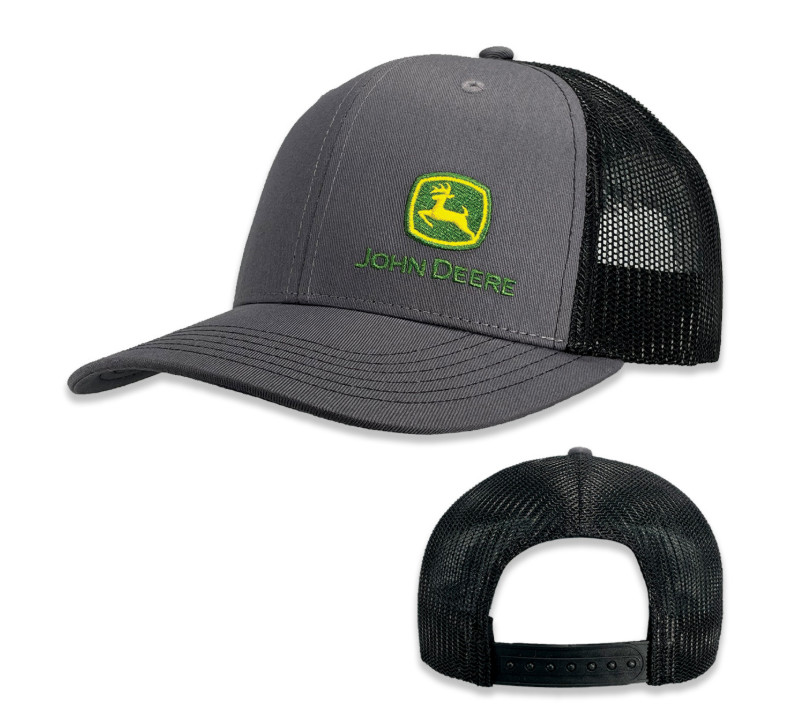 LP82939 John Deere Licensed Moline 112 Gray Black Mesh Back Cap 13080919BK00