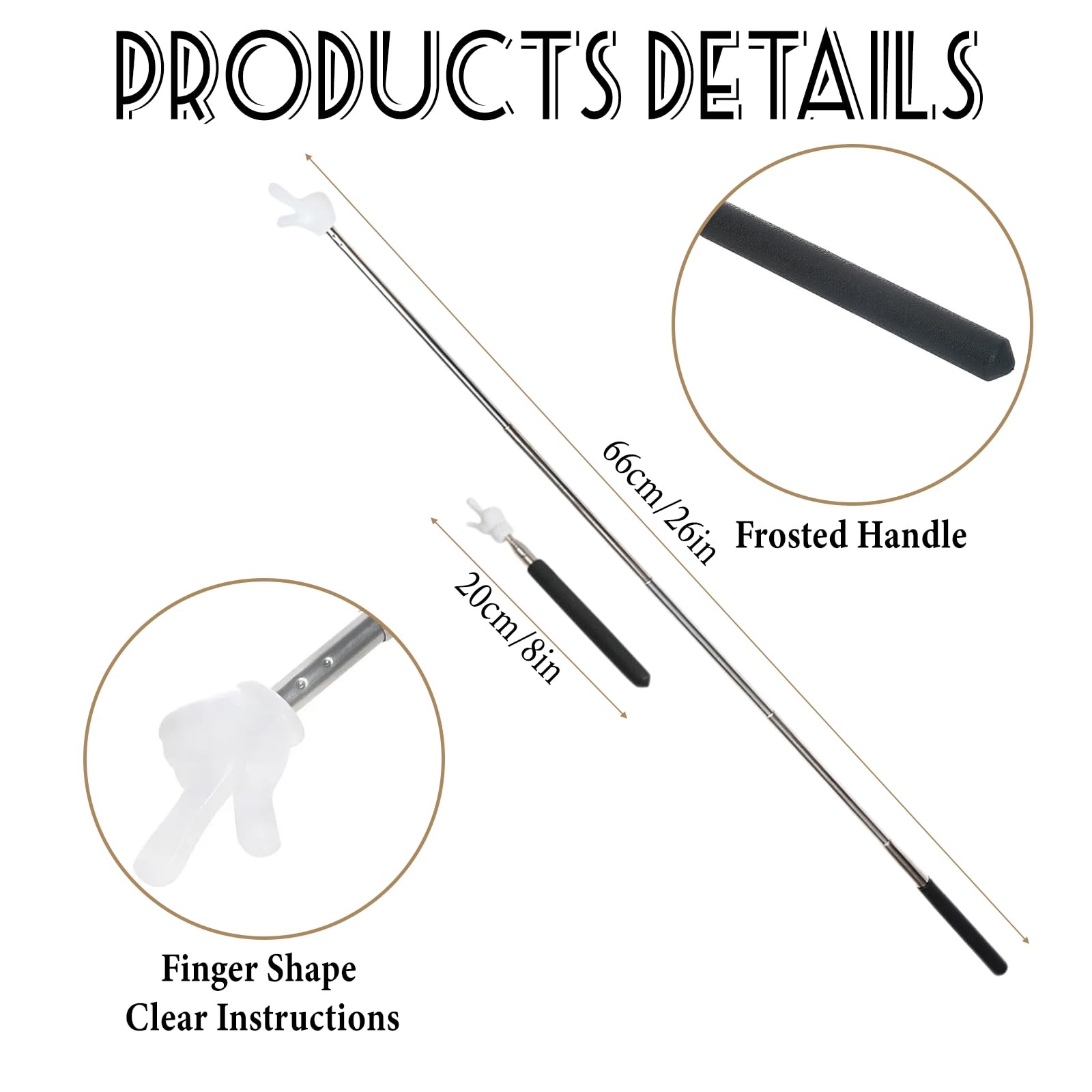 Pointer Finger Stick,Telescopic Teacher Stick for Classroom...