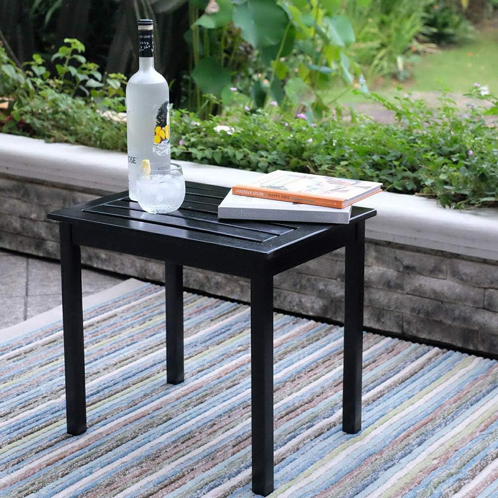 Bentley Solid Mahogany Outdoor Side Table – Weather-Resistant Patio End Table, O