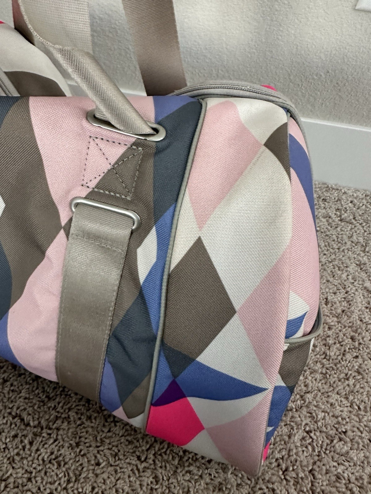 Nike Duffle Bag Diamond Purple Pattern Large Overnight Bag
