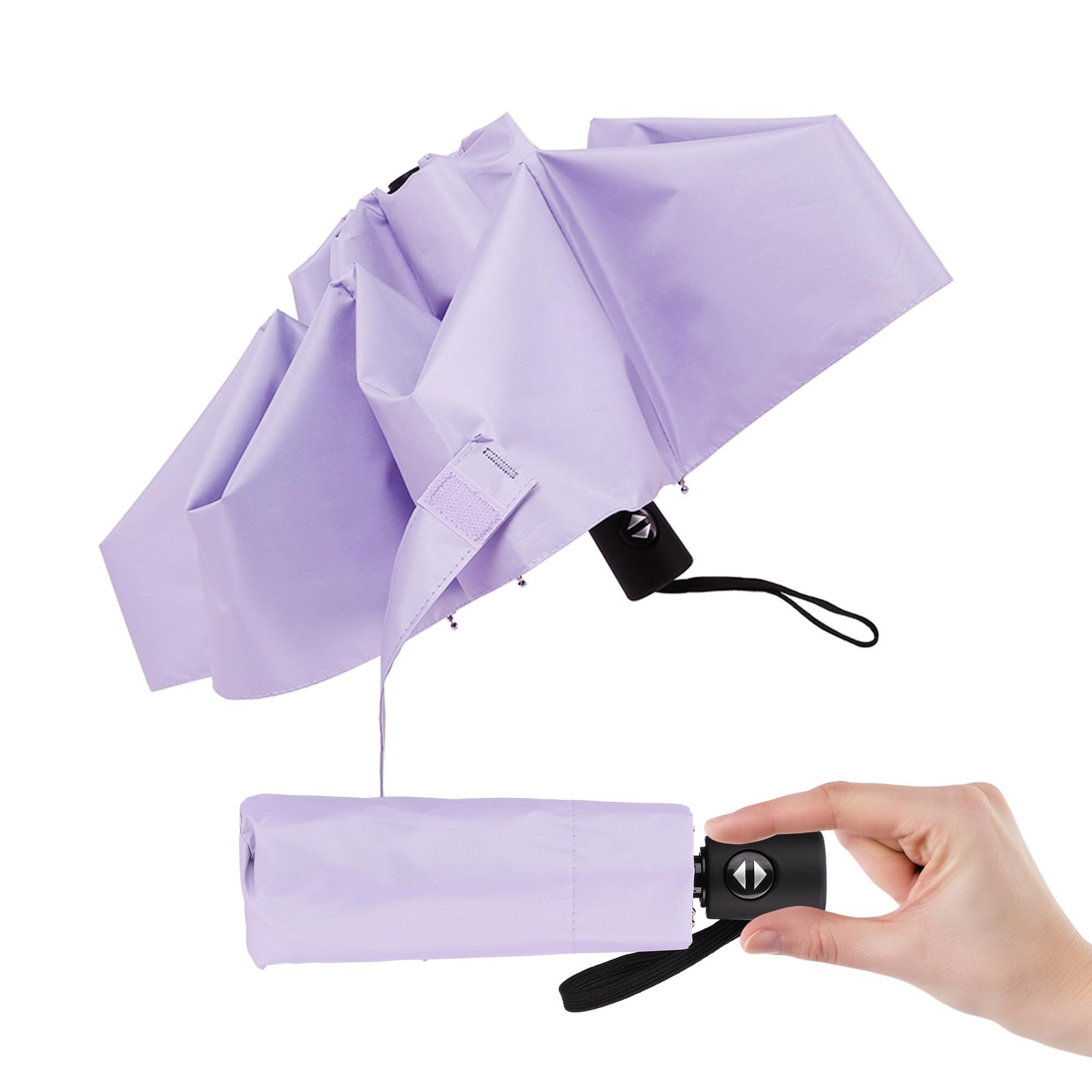 Automatic Mini Travel Umbrellas for Rain/Sun, Small Lightweight Folding Auto ...