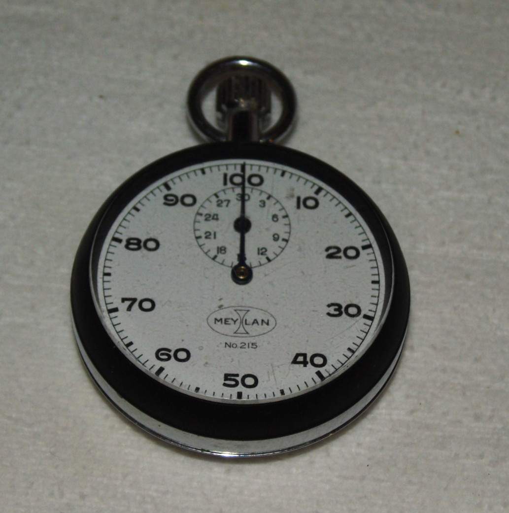 Meylan No 215 Wind Up Stopwatch Swiss Made Excellent Condition Works Great