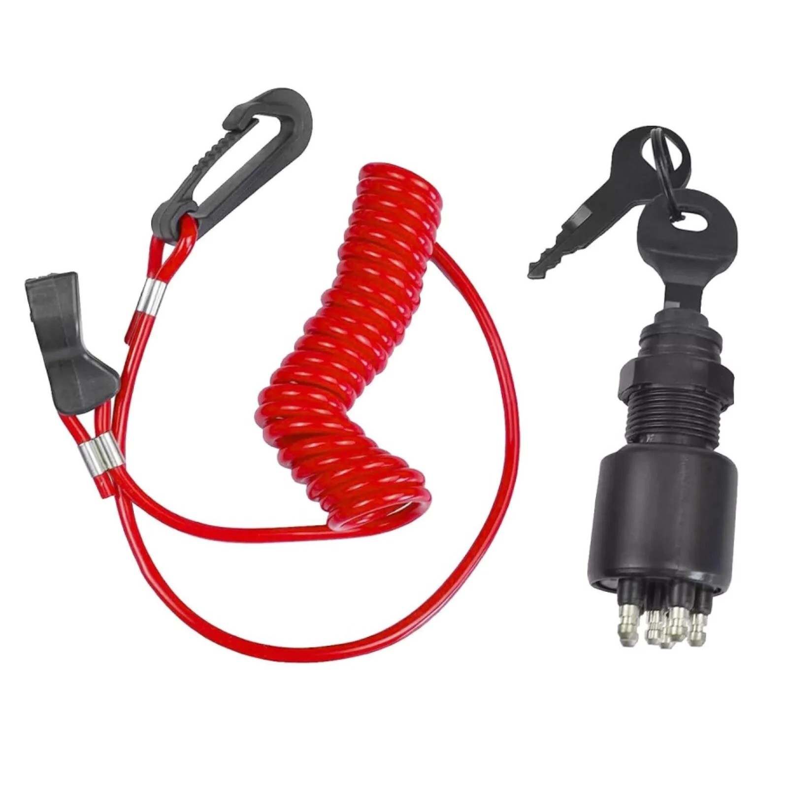 Ignition Switch With Safety Lanyard Keys Replace for 175974 for Johnson Boat