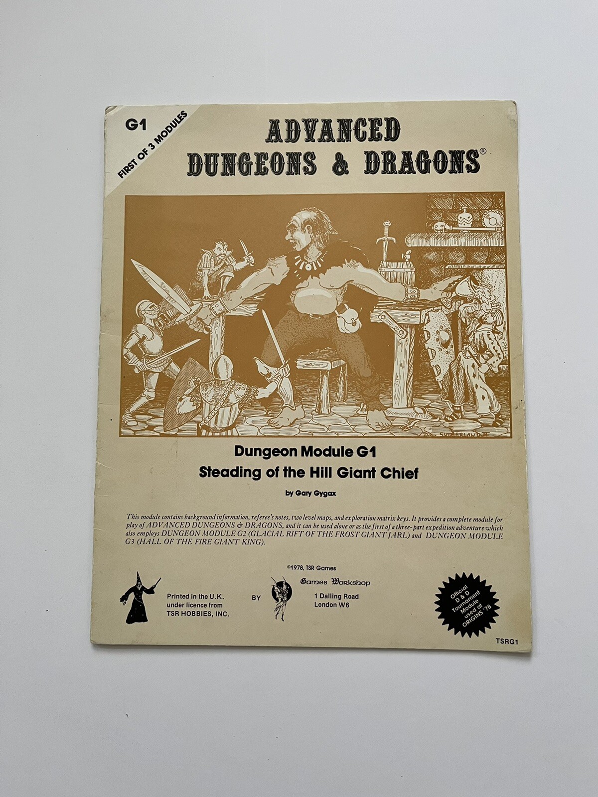 Advanced Dungeons And Dragons Steading Of The Hill Giant Chief TSR  1978