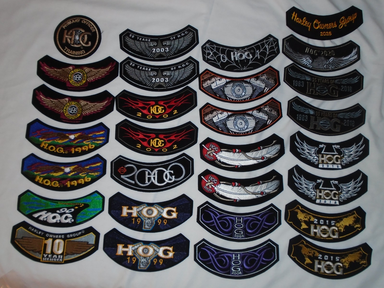 Set of 29 Harley Davidson Harley Owners Group H.O.G Patches 1990-2026  NEW