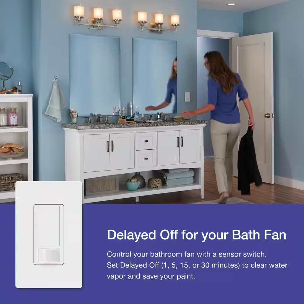 Maestro Motion Sensor Switch, 2 Amp/Single-Pole, White (MS-OPS2-WH-2) (2-Pack)