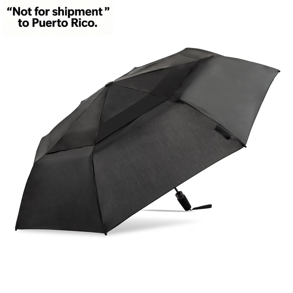 Windpro Vented Auto Open Auto Close 47" Rain Umbrella - Black