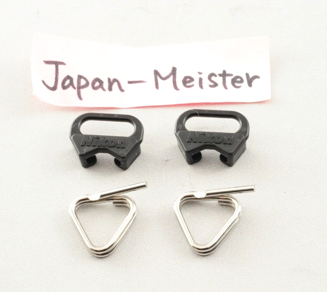 Nikon Camera Triangular Strap lug Set 2rings & 2covers US Duty Paid Genuine New