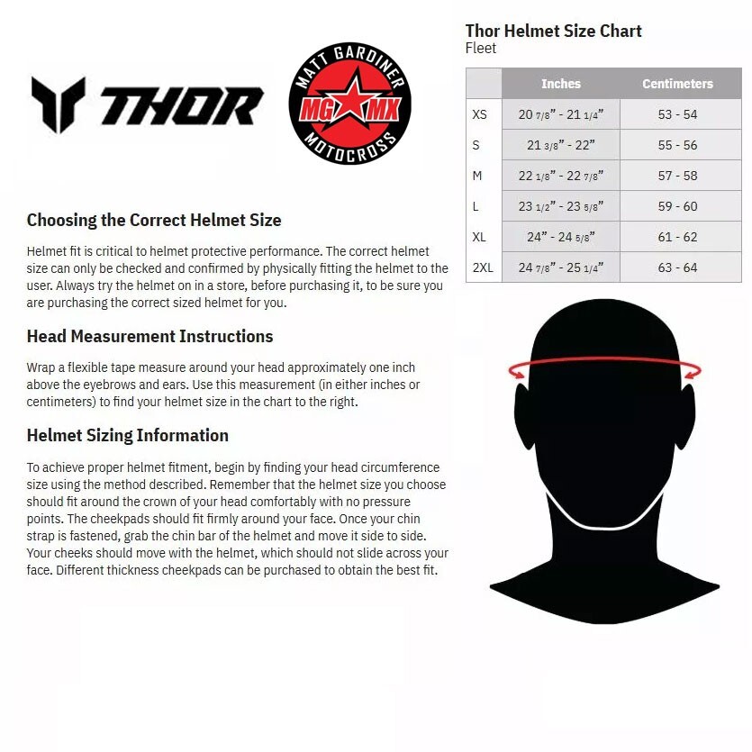 Thor Motocross Fleet Helmet - WHITEOUT