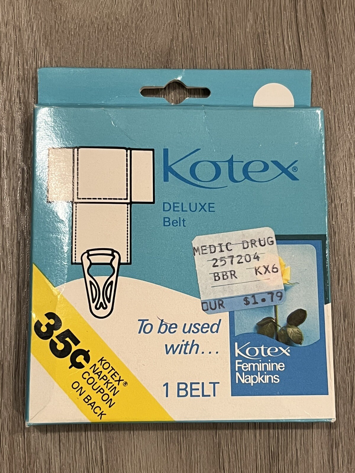 1980 Kotex Belt For Feminine Napkins - Vintage Feminine Hygiene Movie Prop