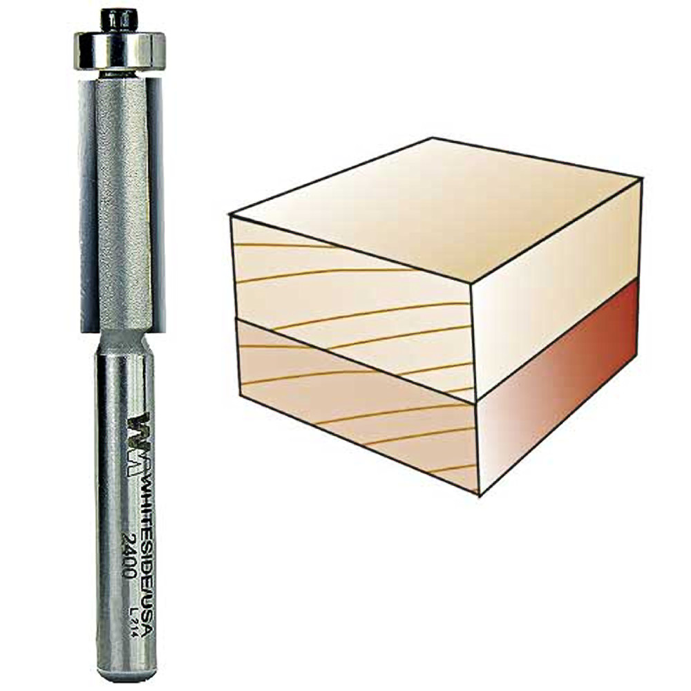 Whiteside Flush Trim Bit, 1/4 in. SH x 3/8 in. CD x 1 in. CL