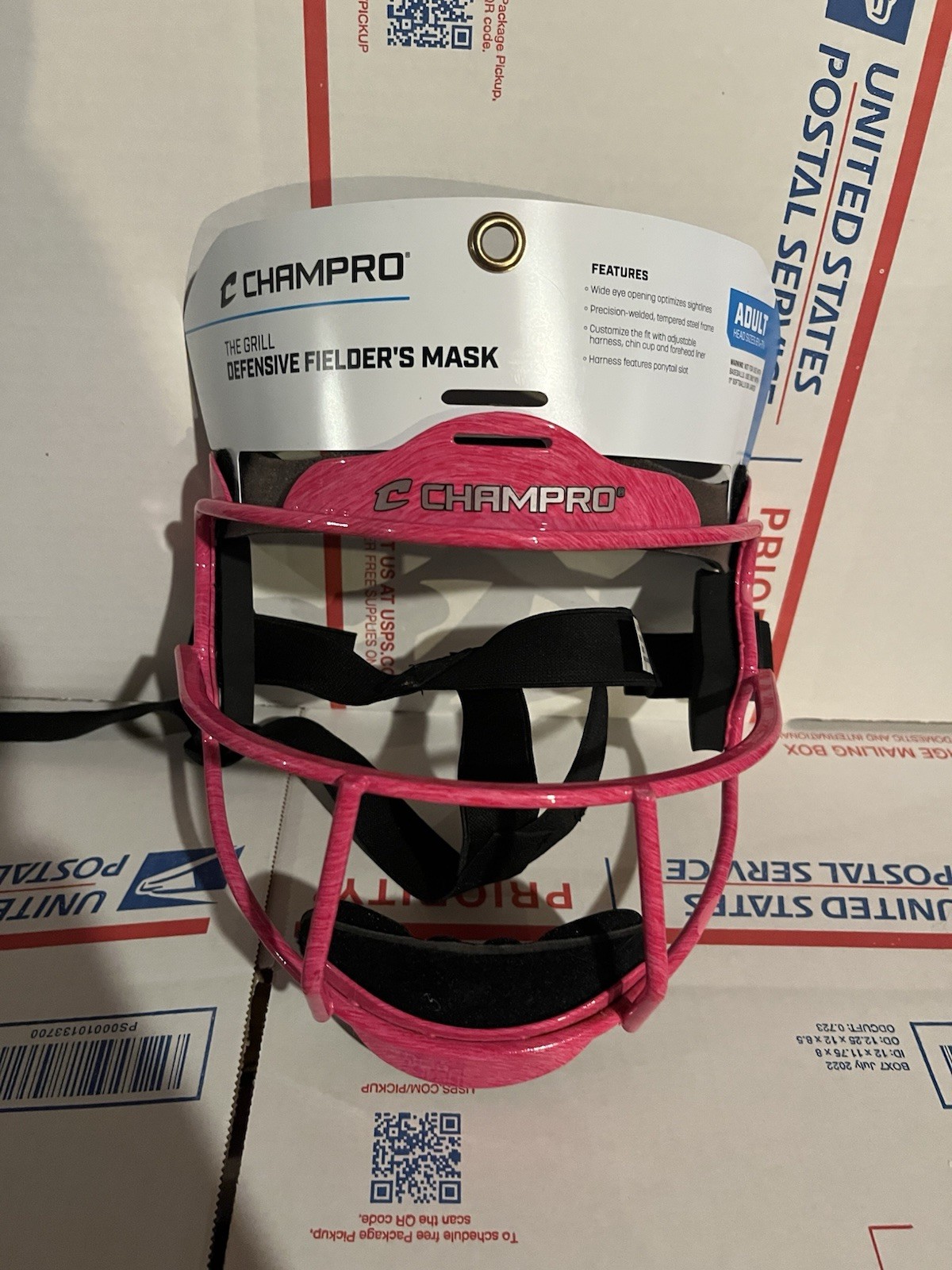 NEW PINK Champro Adult The Grill Defensive Fielder's Mask Size 6.75-7.5 SOFTBALL