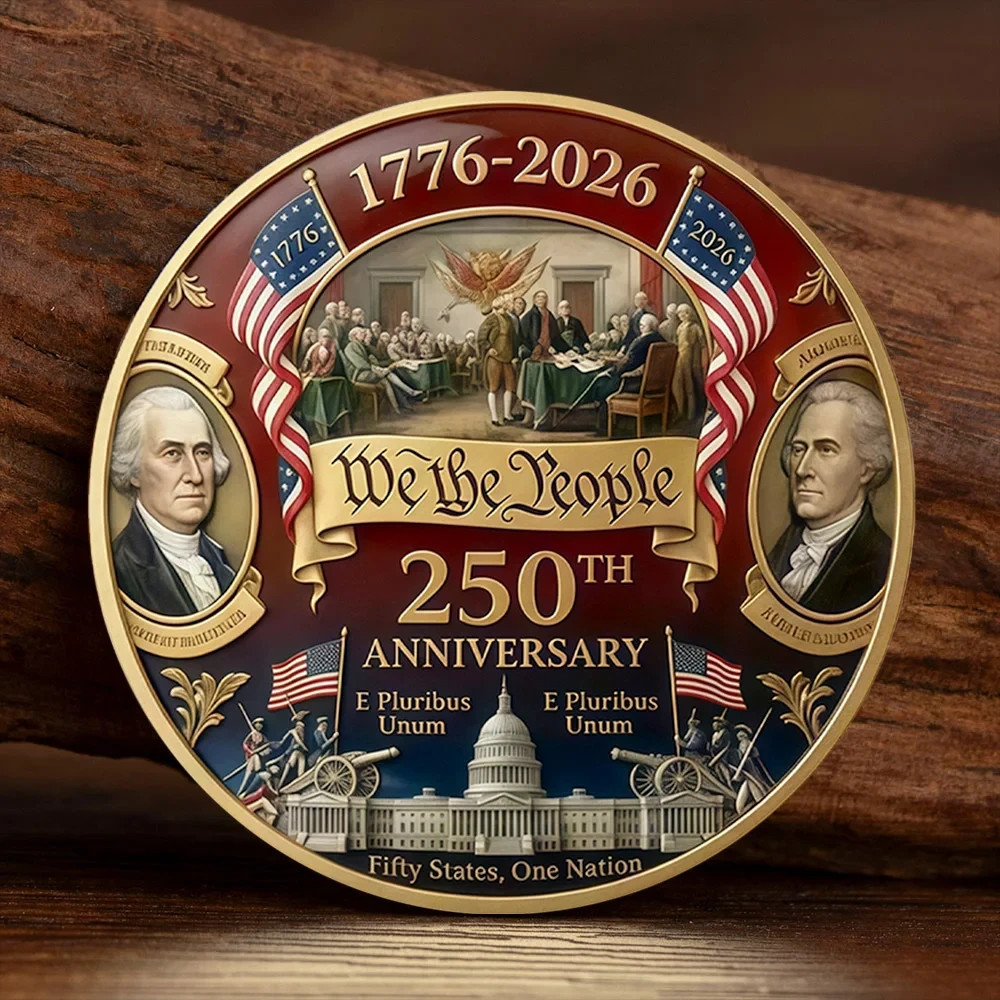 USA 250th Anniversary Coin 1776-2026 Eagle Patriotic Gift We The People