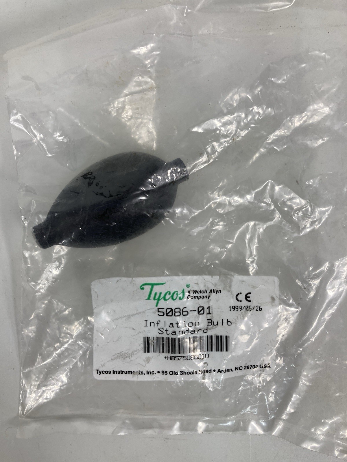 Welch Allyn Tycos Standard Inflation Bulb 5086-01 New In Package