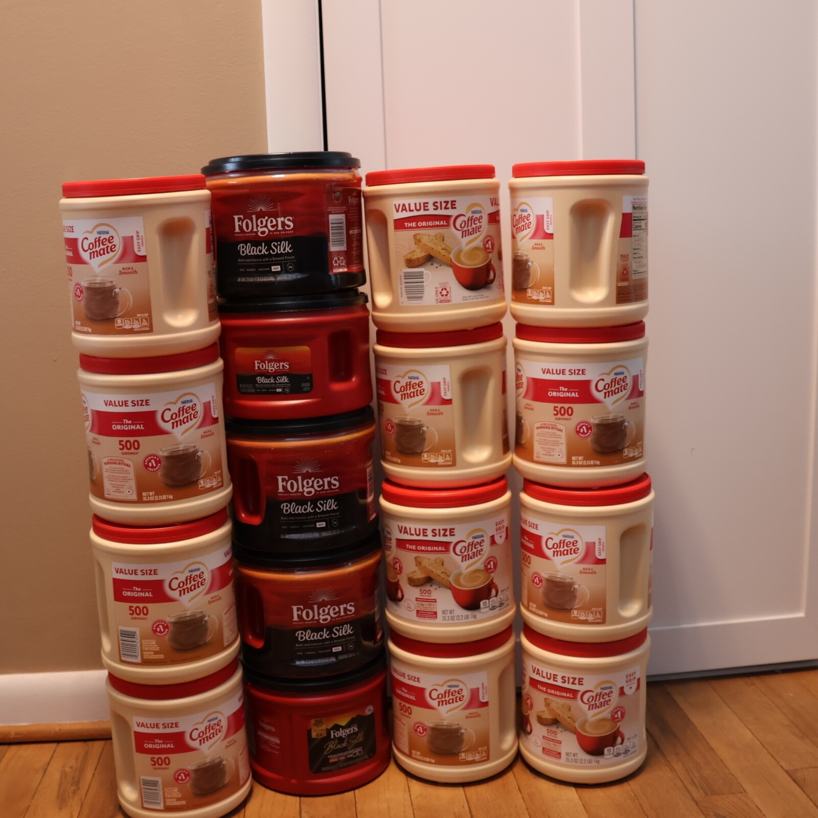 EMPTY Coffee Cans Containers and Lids Arts Crafts Storage Easy Grip Handle Lot