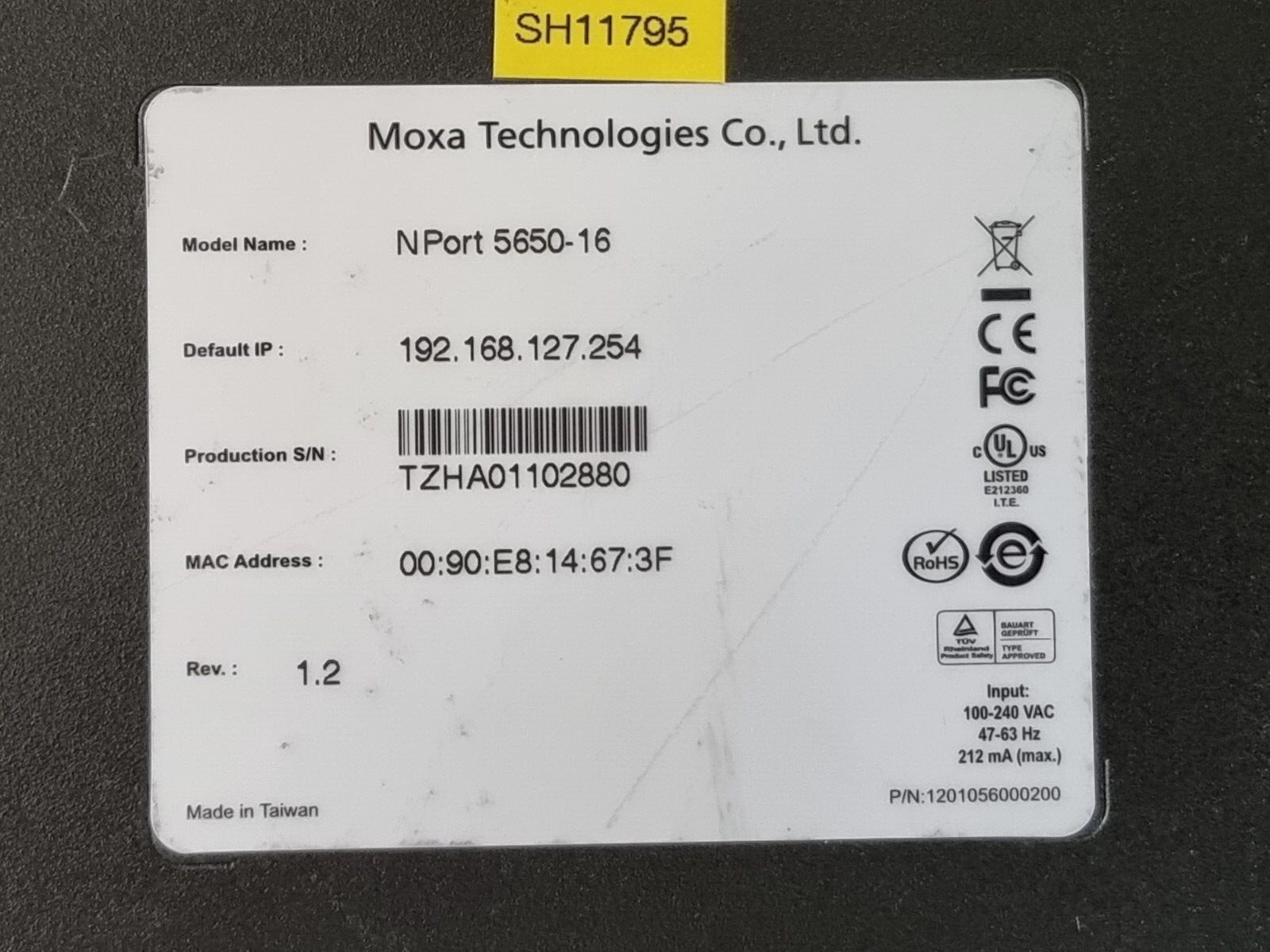 MOXA NPort 5650-16 / 16-PORT RS-232/422/485 DEVICE SERVER