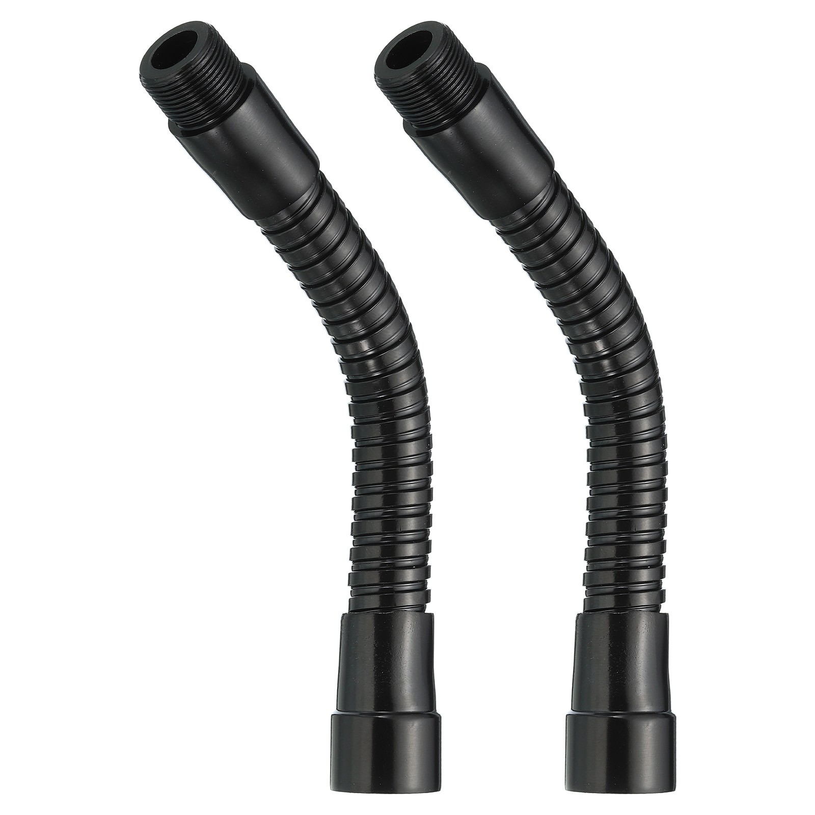 2Pcs 6" Microphone Gooseneck 5/8-27 Thread Thread Flexible Tube Extension Black