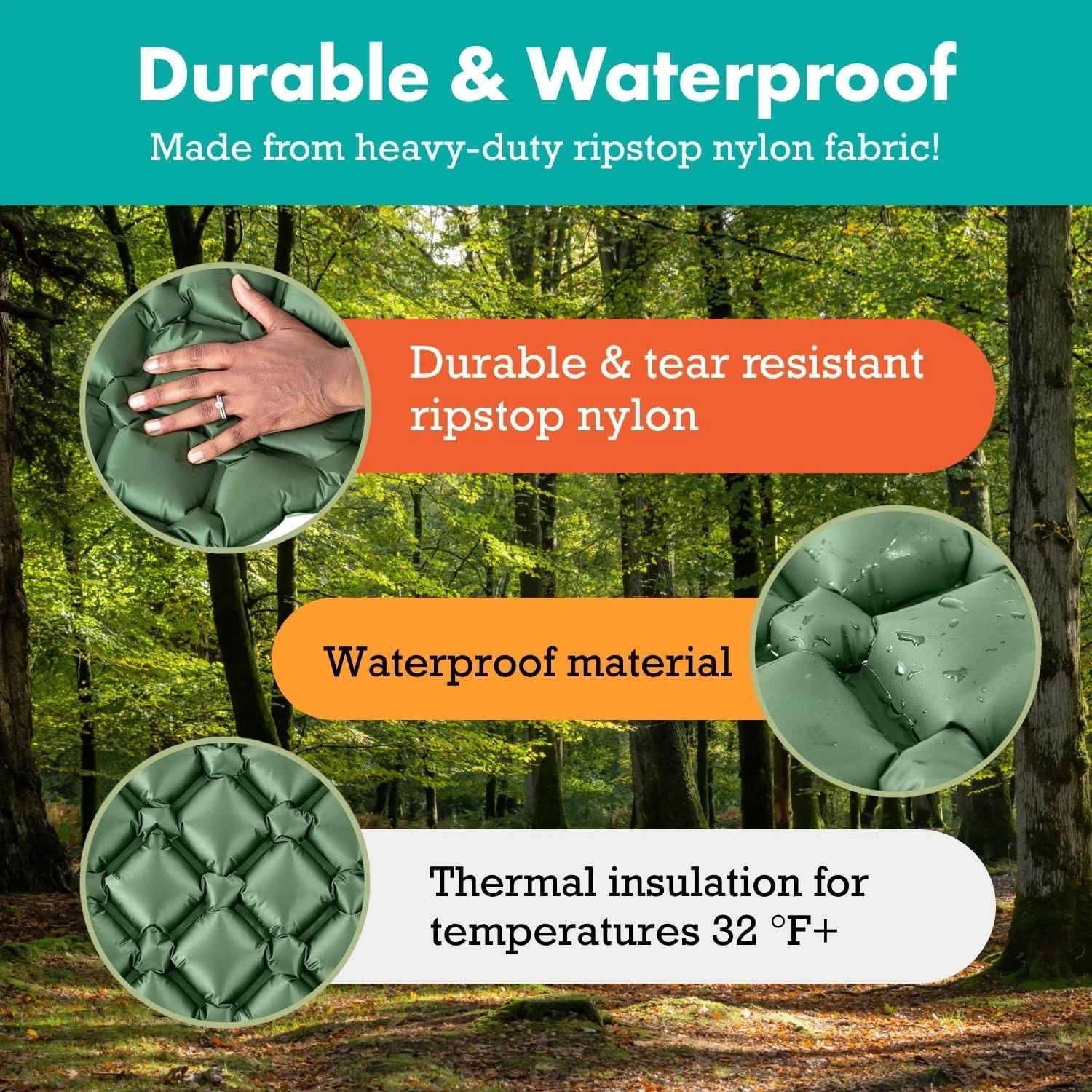 Ultralight Sleeping Mat - Inflatable & Compact Camping Air Mattress for Backp...