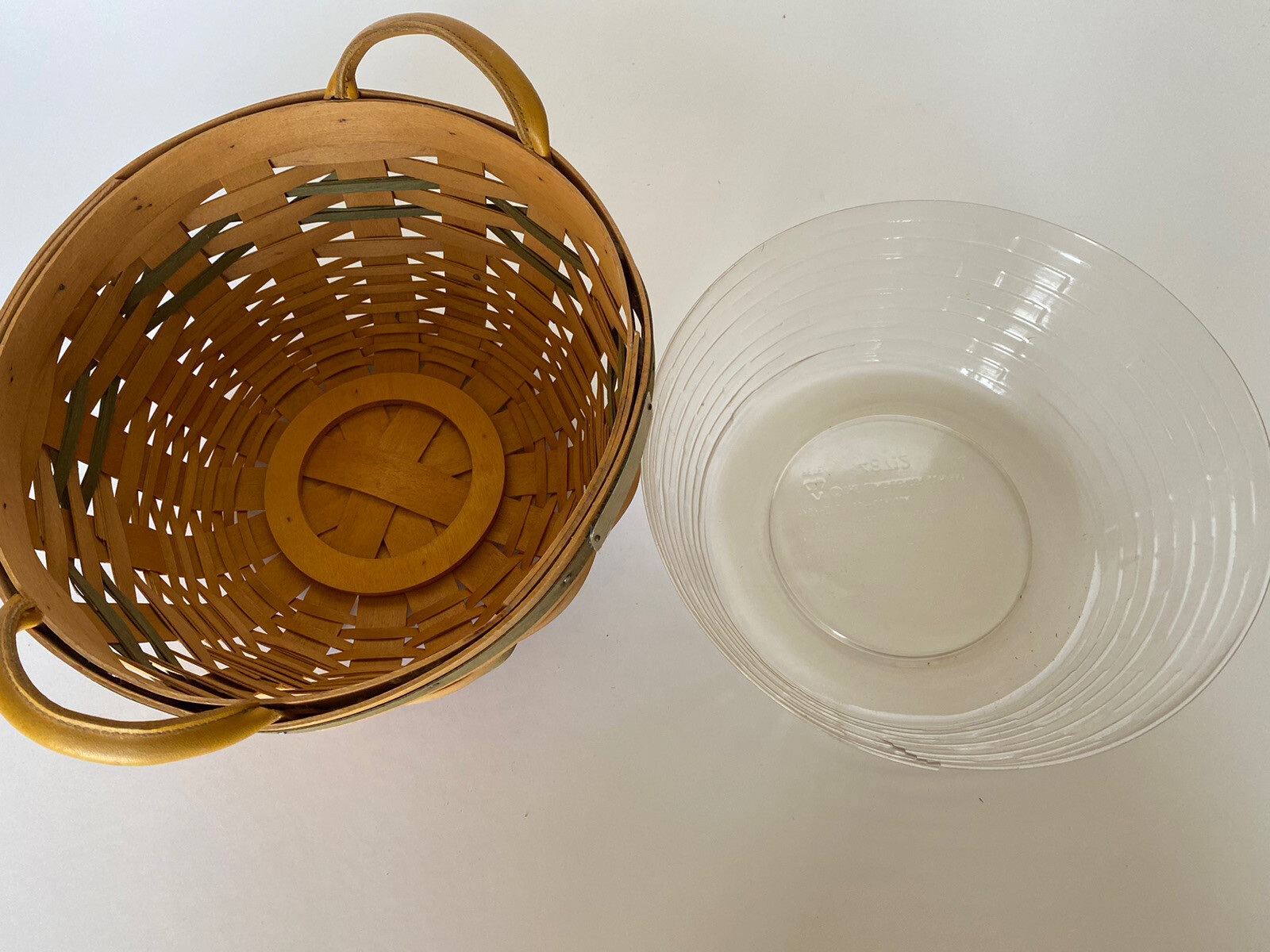 Longaberger 1999 Christmas Collection Popcorn Basket with Plastic Protector