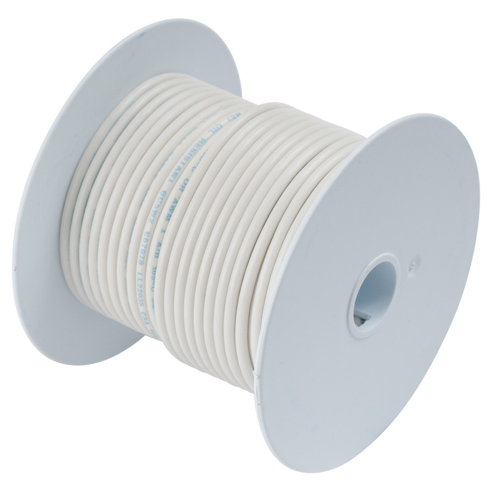 Ancor White 16 AWG Tinned Copper Wire - 100' ANCOR 102910  Expedited Shipping