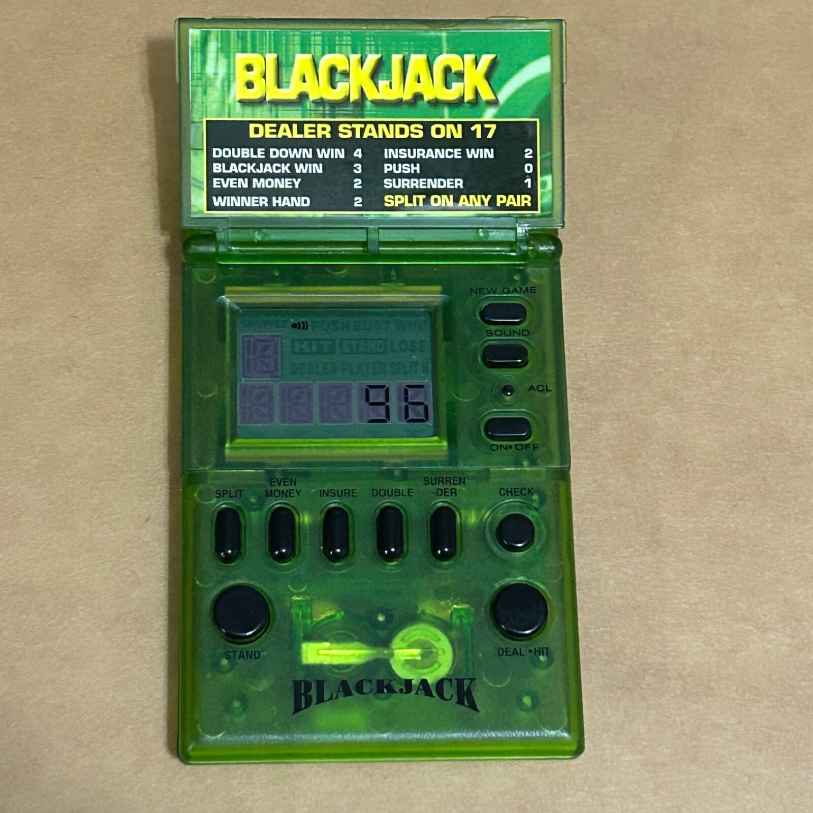 Vintage 1994 Micro Games of America Mini Vegas Blackjack w/ Instructions